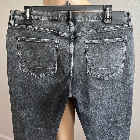 ALLSAINTS Dean Damaged Slim Fit Cropped Jeans in Washed Black Size 38 - Picture 6 of 13